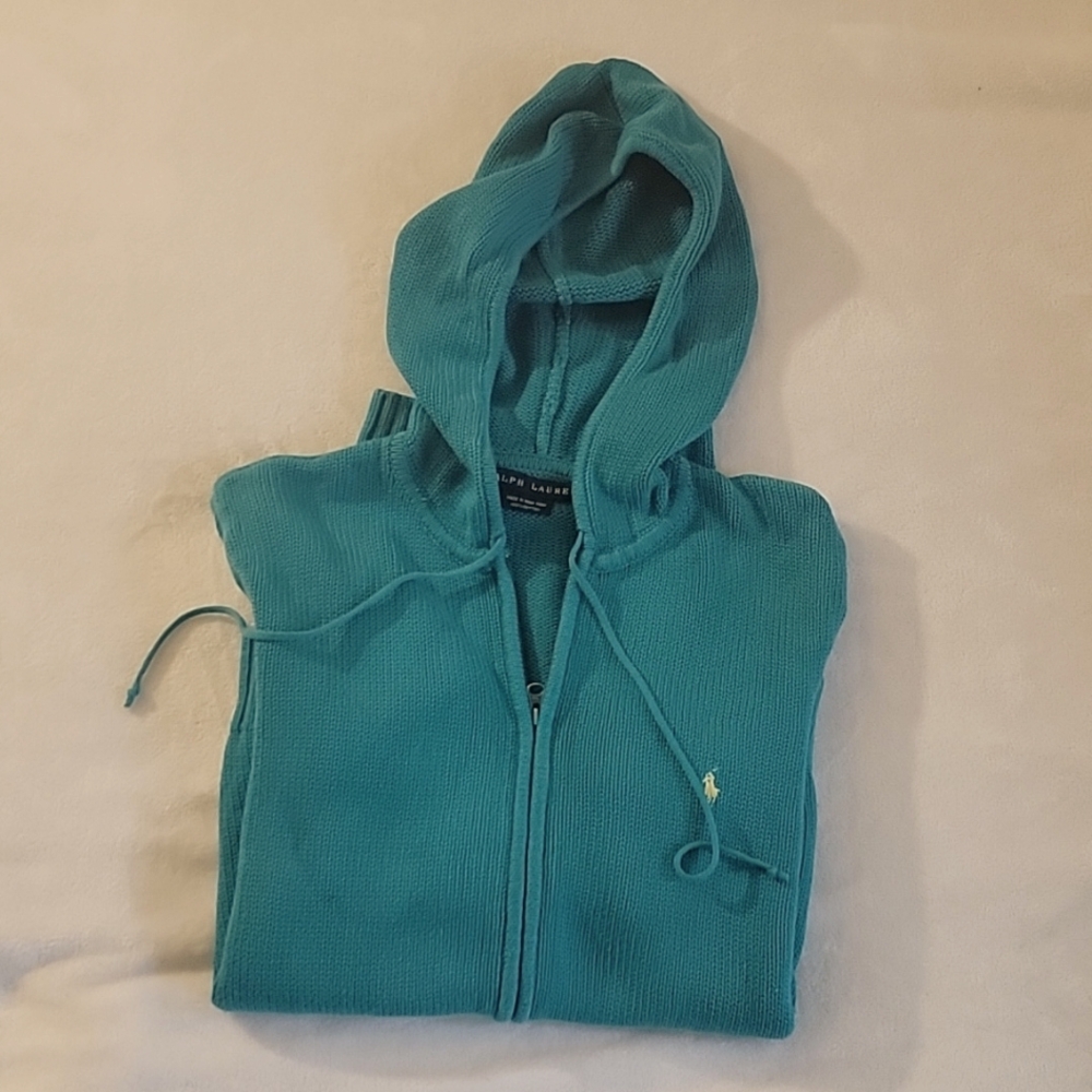 Ralph Lauren Knit zip-up hoodie.